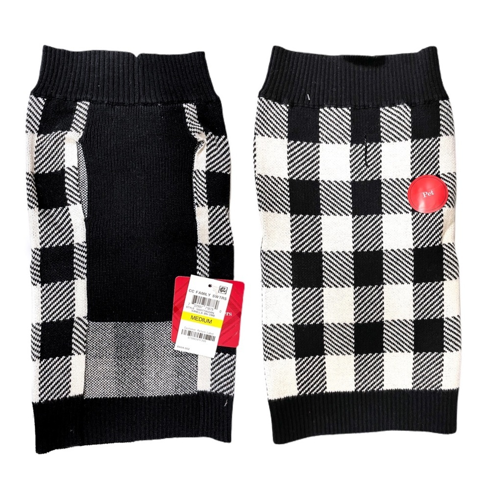 Check-Print Dog Family Family Sweater NWT! - Picture 3 of 7